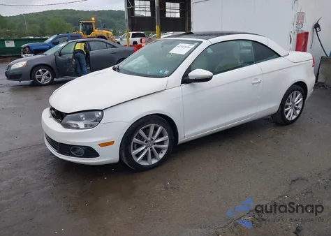 2012 Volkswagen Eos Komfort из США, поврежденный, VIN WVWBW7AH0CV004383
